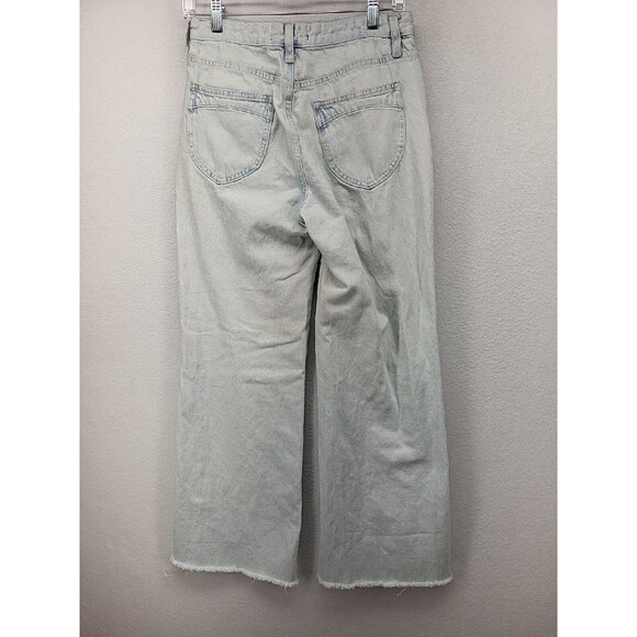 We The Free Womens Jeans Blue 28 Cotton Denim Flare High Waist Button Fly - Picture 13 of 16